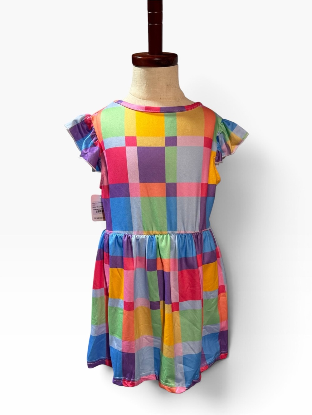 Girls' Multi-Color Plaid Play Dress